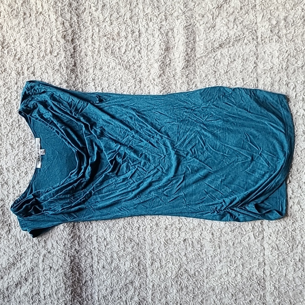 Max Studio cowl neck top, XS, teal